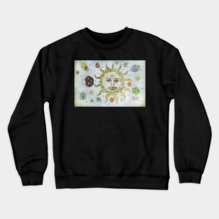 The sun, moon, planets and stars Crewneck Sweatshirt